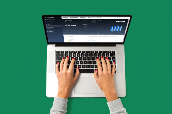 LivePlan on a laptop