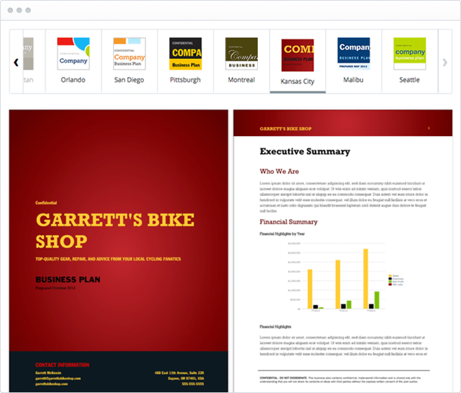 5. Create Beautiful Business Plan Documents