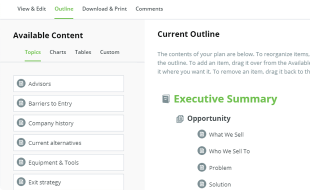 An example of LivePlan's step-by-step plan-writing tutorial. An example of LivePlan's step-by-step plan-writing tutorial.